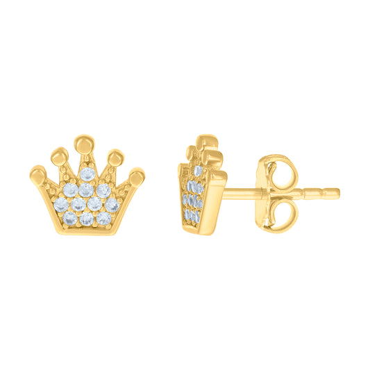 10Kt Gold Cz Earring