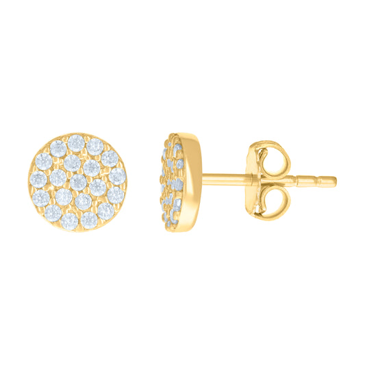 10Kt Gold Cz Earring