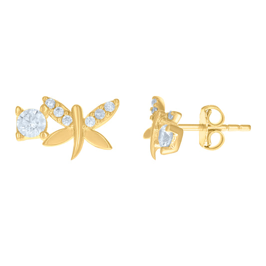10Kt Gold Cz Earring