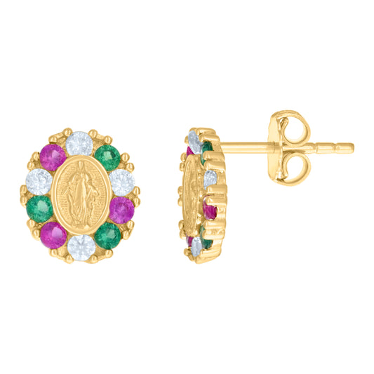 10Kt Gold Cz Earring
