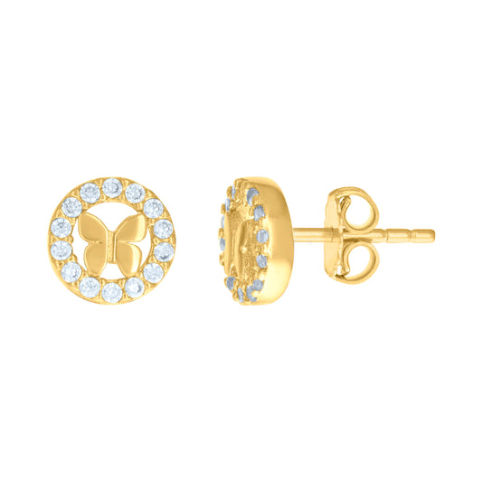 14Kt Gold Cz Earring