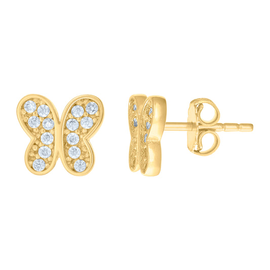 14Kt Gold Cz Earring