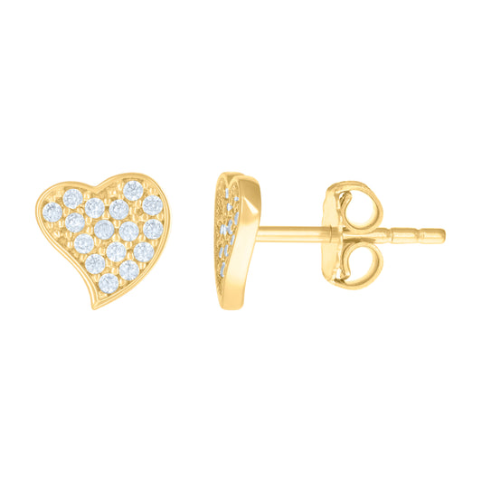 14Kt Gold Cz Earring