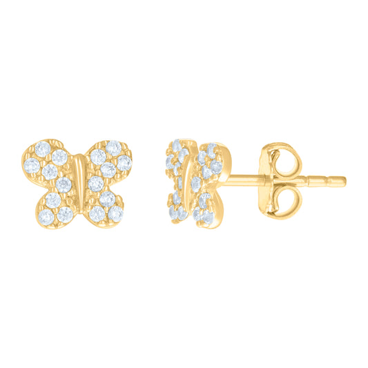 14Kt Gold Cz Earring