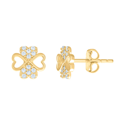 14Kt Gold Cz Earring