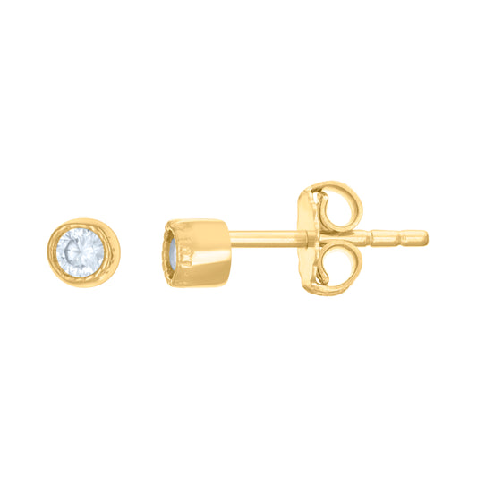 14Kt Gold Cz Earring
