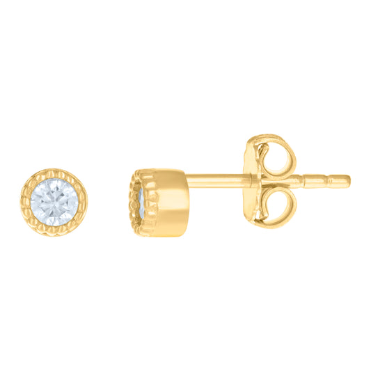 14Kt Gold Cz Earring