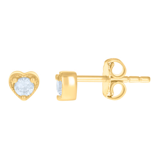 14Kt Gold Cz Earring