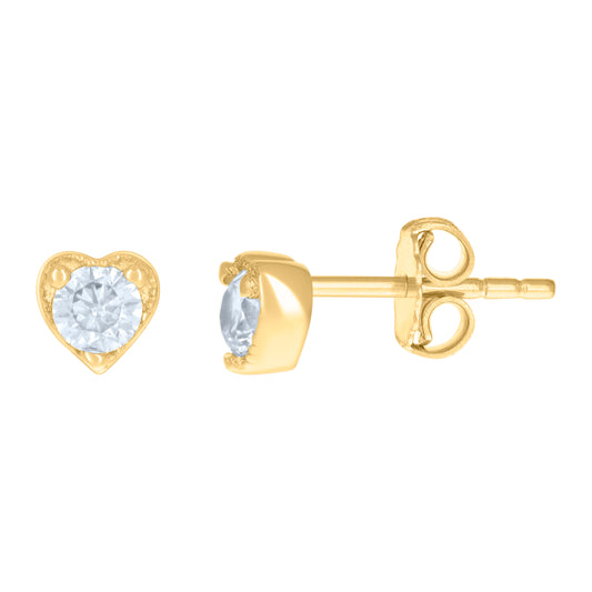 14Kt Gold Cz Earring