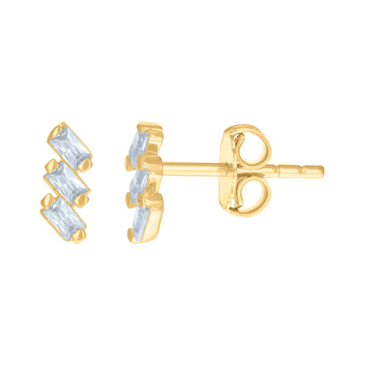 14Kt Gold Cz Earring