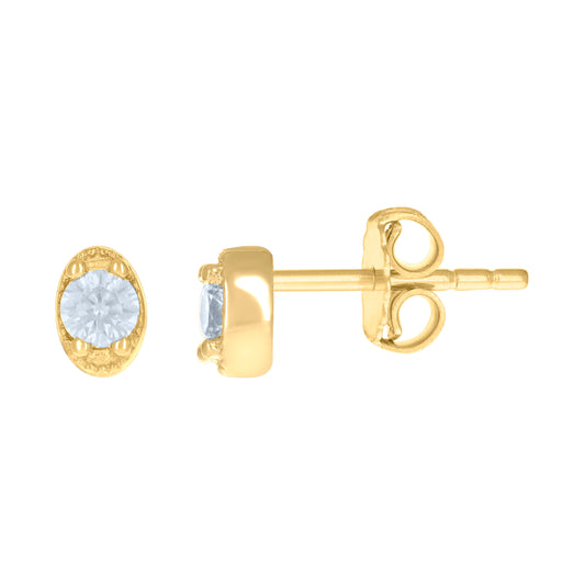 14Kt Gold Cz Earring