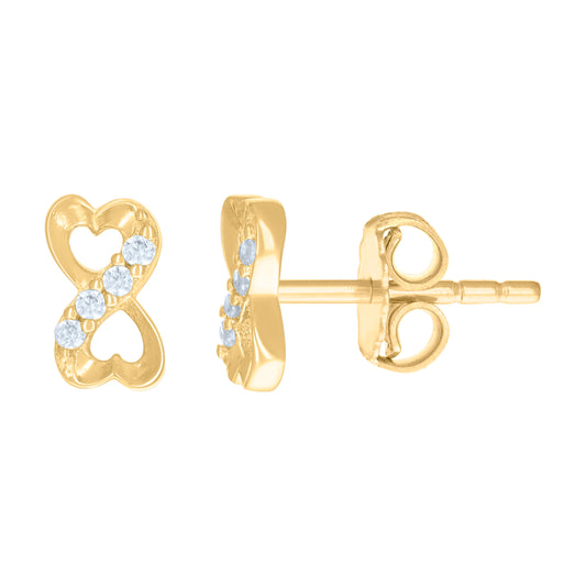 14Kt Gold Cz Earring