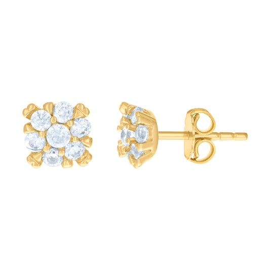 14Kt Gold Cz Earring