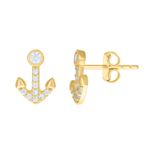 14Kt Gold Cz Earring