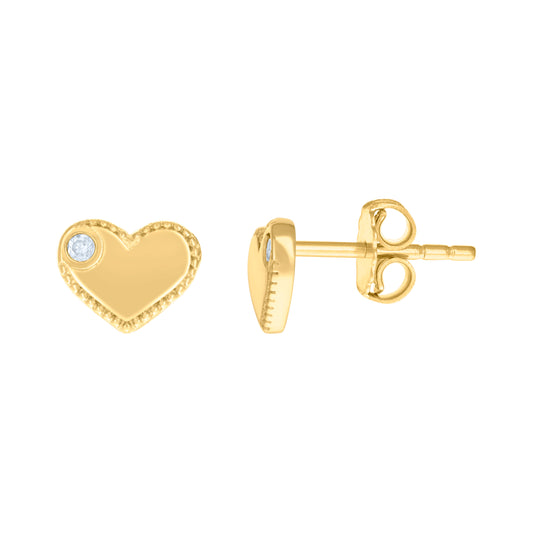 14Kt Gold Cz Earring