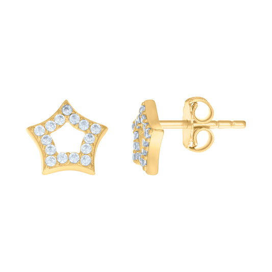 14Kt Gold Cz Earring