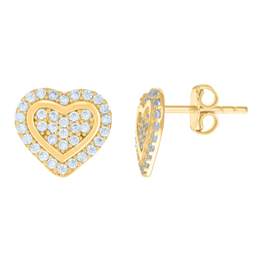 14Kt Gold Cz Earring