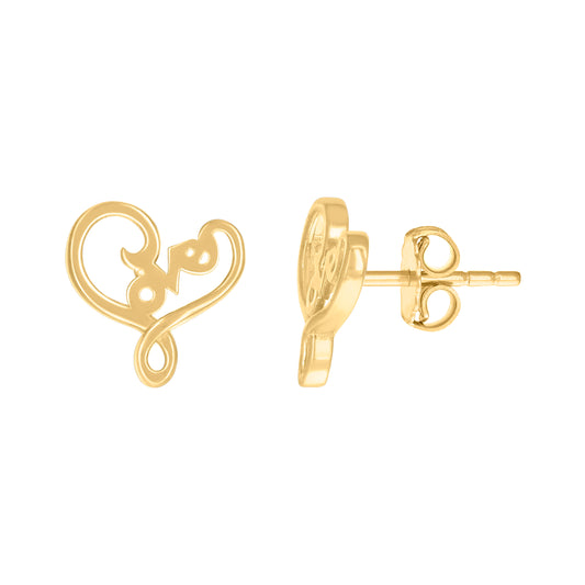 14Kt Gold Cz Earring