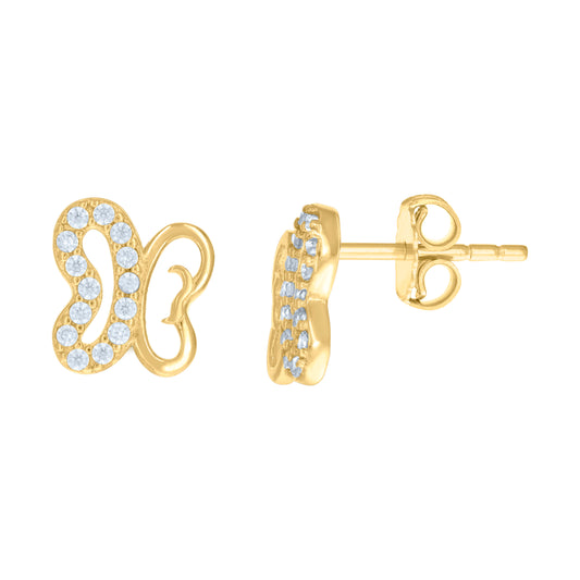 14Kt Gold Cz Earring