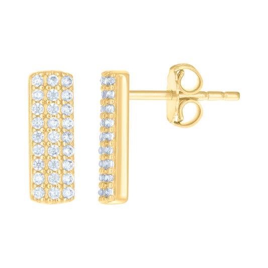 14Kt Gold Cz Earring