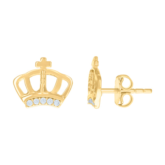 14Kt Gold Cz Earring