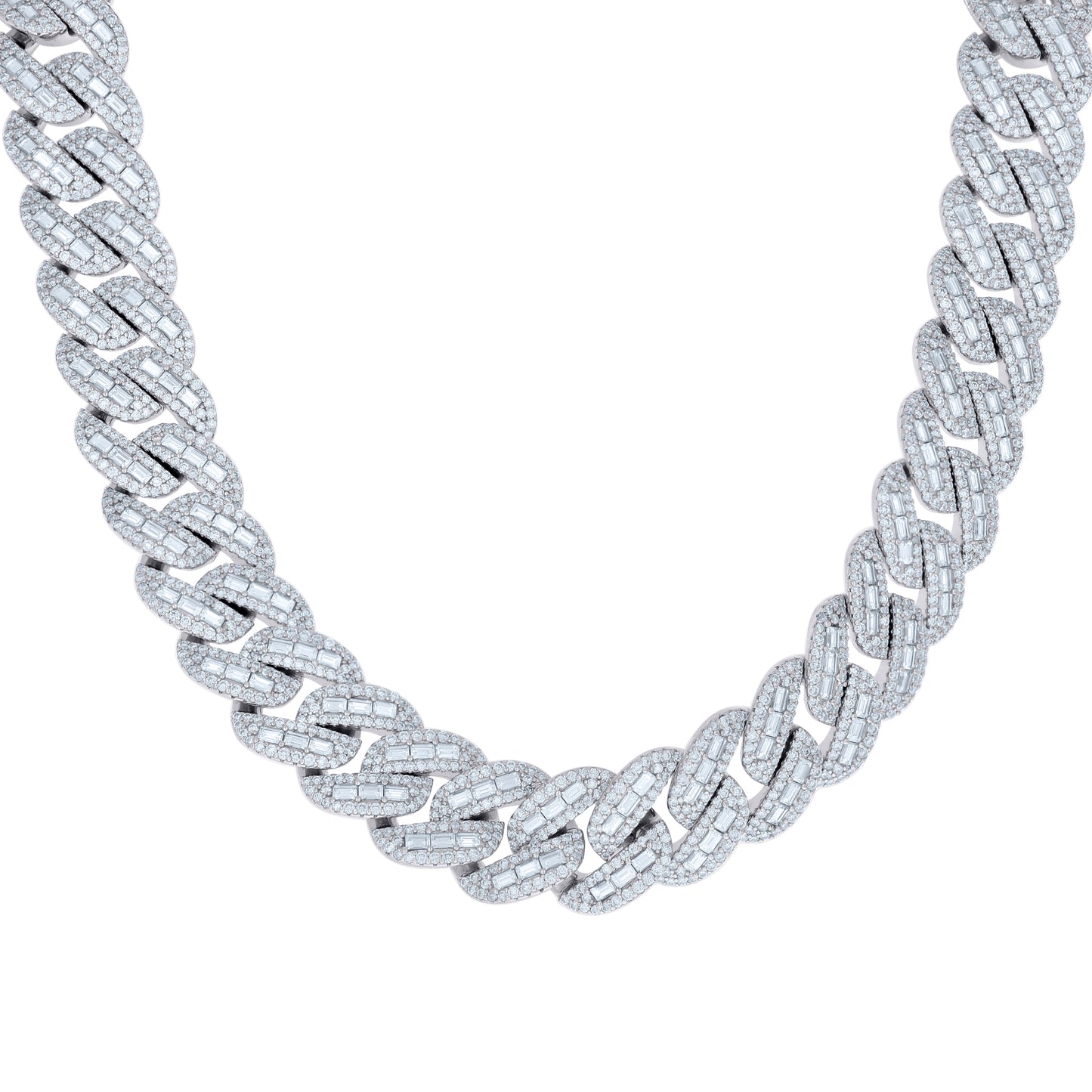 925 Sterling Silver Moissanite Chain 18mm
