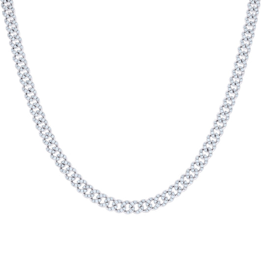 925 Sterling Silver Moissanite Chain 6mm