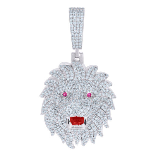 925 Sterling Silver 7.69Ctw Moissanite Pendant