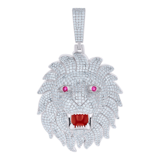 925 Sterling Silver 15.13Ctw Moissanite Pendant