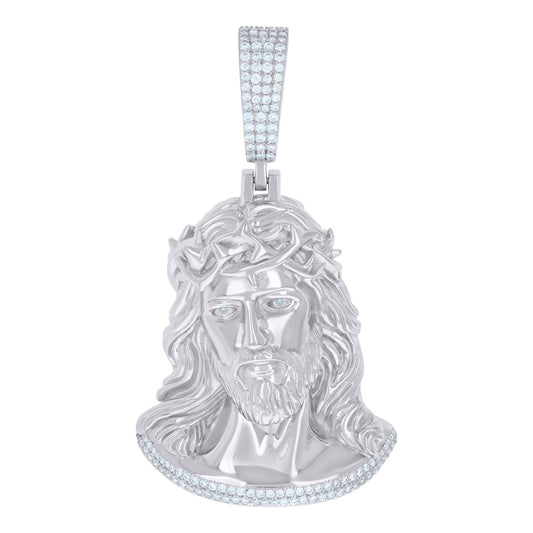 925 Sterling Silver 1.36Ctw Moissanite Pendant