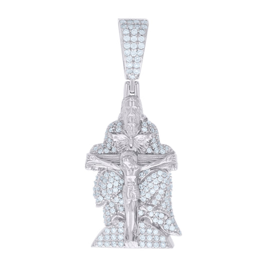 925 Sterling Silver Pendant Moissanite Ctw R:1.06
