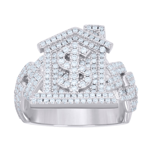 925 Sterling Silver 1.22Ctw Moissanite Ring S10