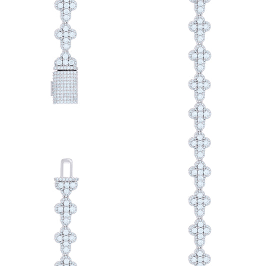 925 Sterling Silver Moissanite Chain 14mm