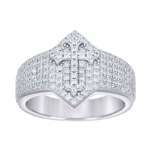 925 Sterling Silver 0.97Ctw Moissanite Ring S8