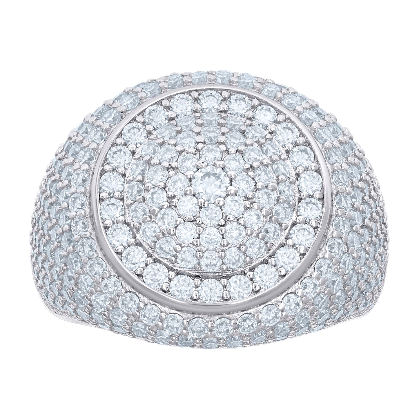 925 Sterling Silver 4.36Ctw Moissanite Ring S8