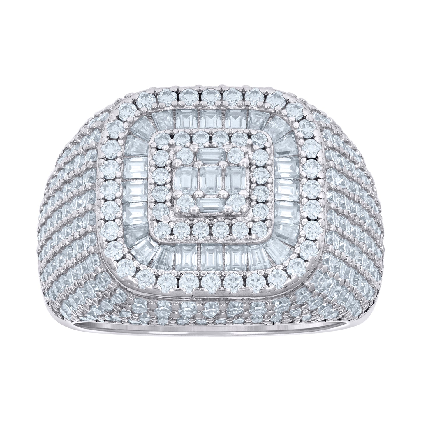 925 Sterling Silver R:3.29Ctw, B:1.11Ctw Moissanit