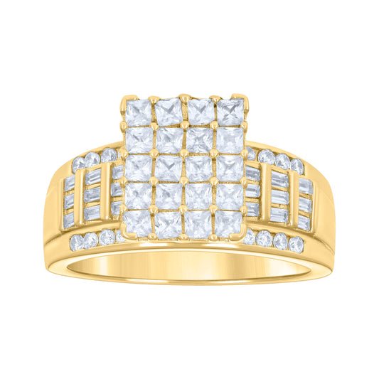 925 Sterling Silver Cinderella Cz Ring S6