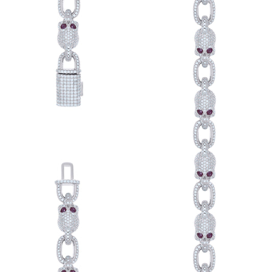 925 Sterling Silver Moissanite Fancy Chain