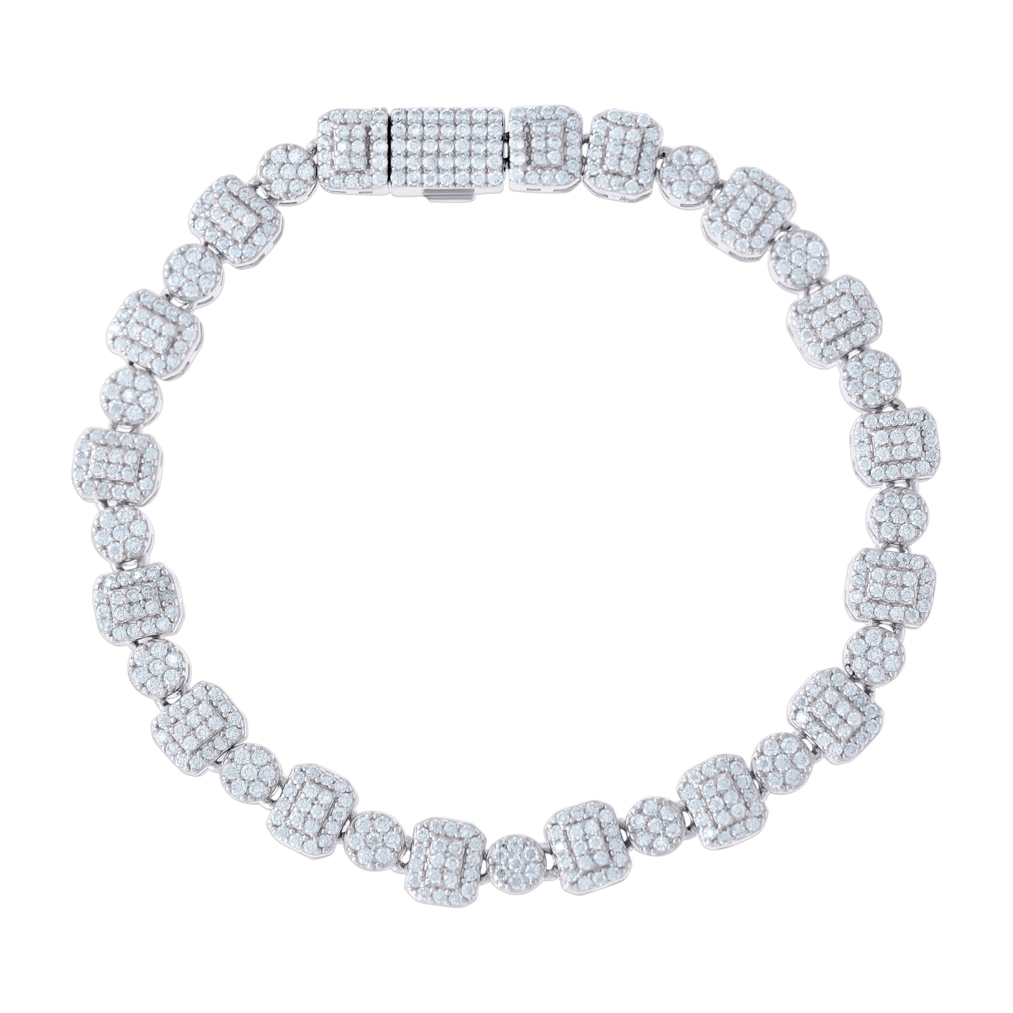 925 Sterling Silver Moissanite Fancy Chain