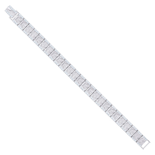925 Sterling Silver Moissanite Bracelet 12mm