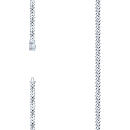 925 Sterling Silver  Moissanite Necklace 5mm