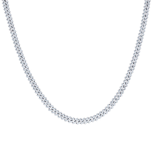 925 Sterling Silver  Moissanite Necklace 5mm