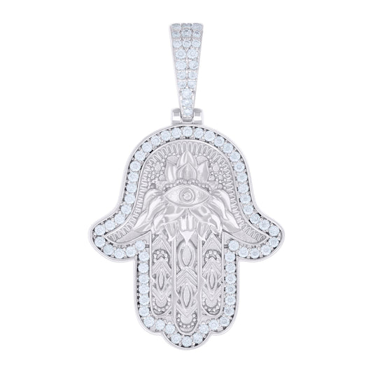 925 Silver Pendant Moissanite Ctw R:1.38