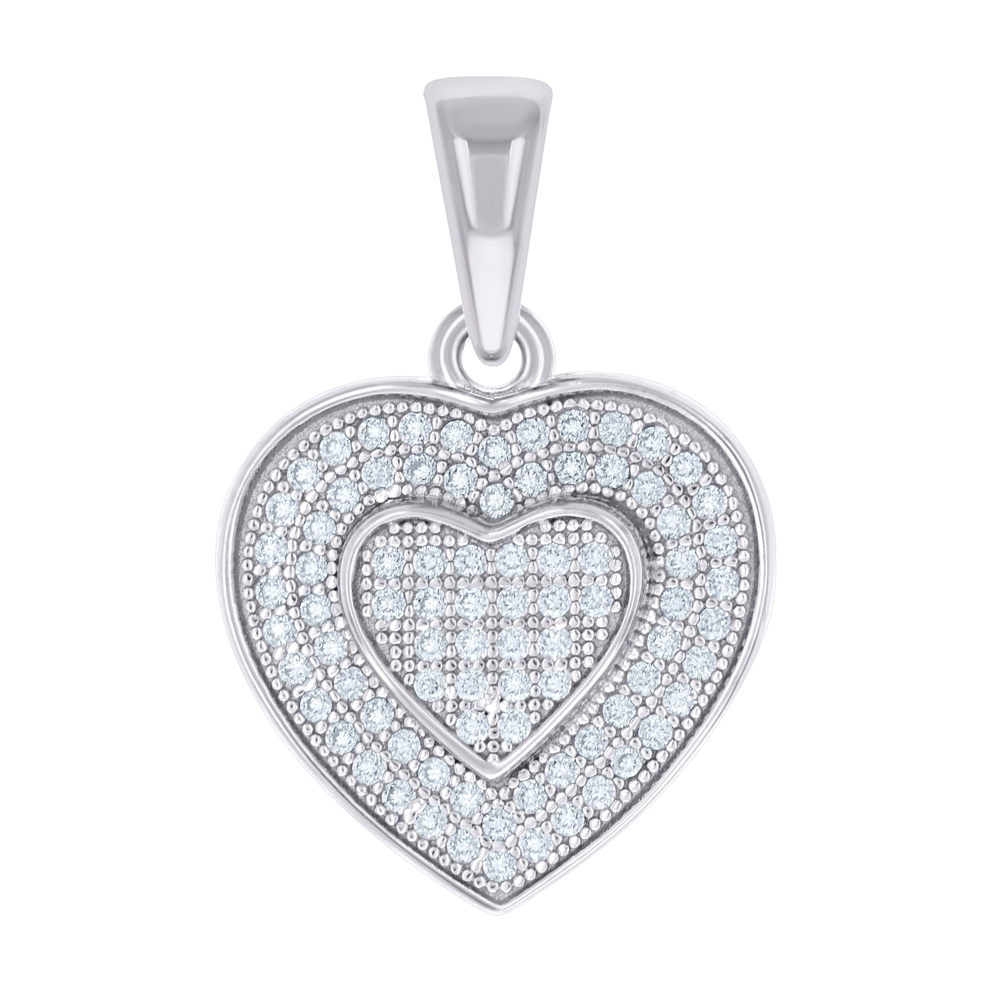 925 Silver Pendant 15mm Moissanite Ctw R:0.35