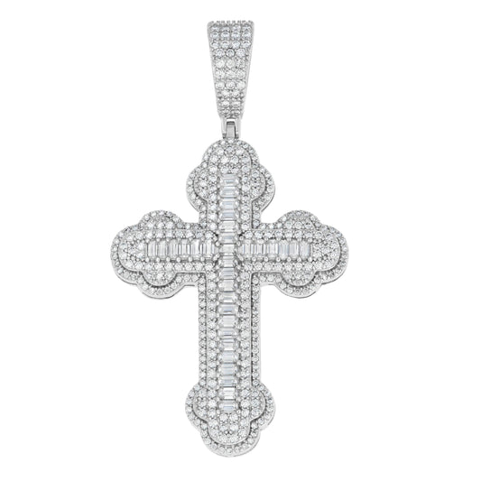 925 Silver Pendant 45mm Moissanite Ctw R:2.1 ; B:1