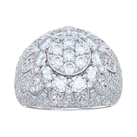 925 Sterling Silver 6.52Ctw Moissanite Ring S9