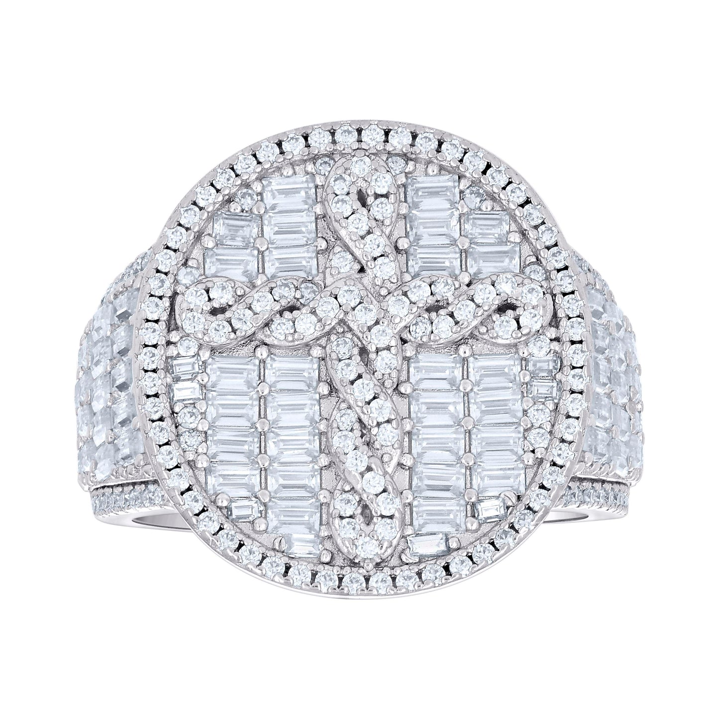 925 Sterling Silver R:0.76Ctw, B:2.9Ctw Moissanite