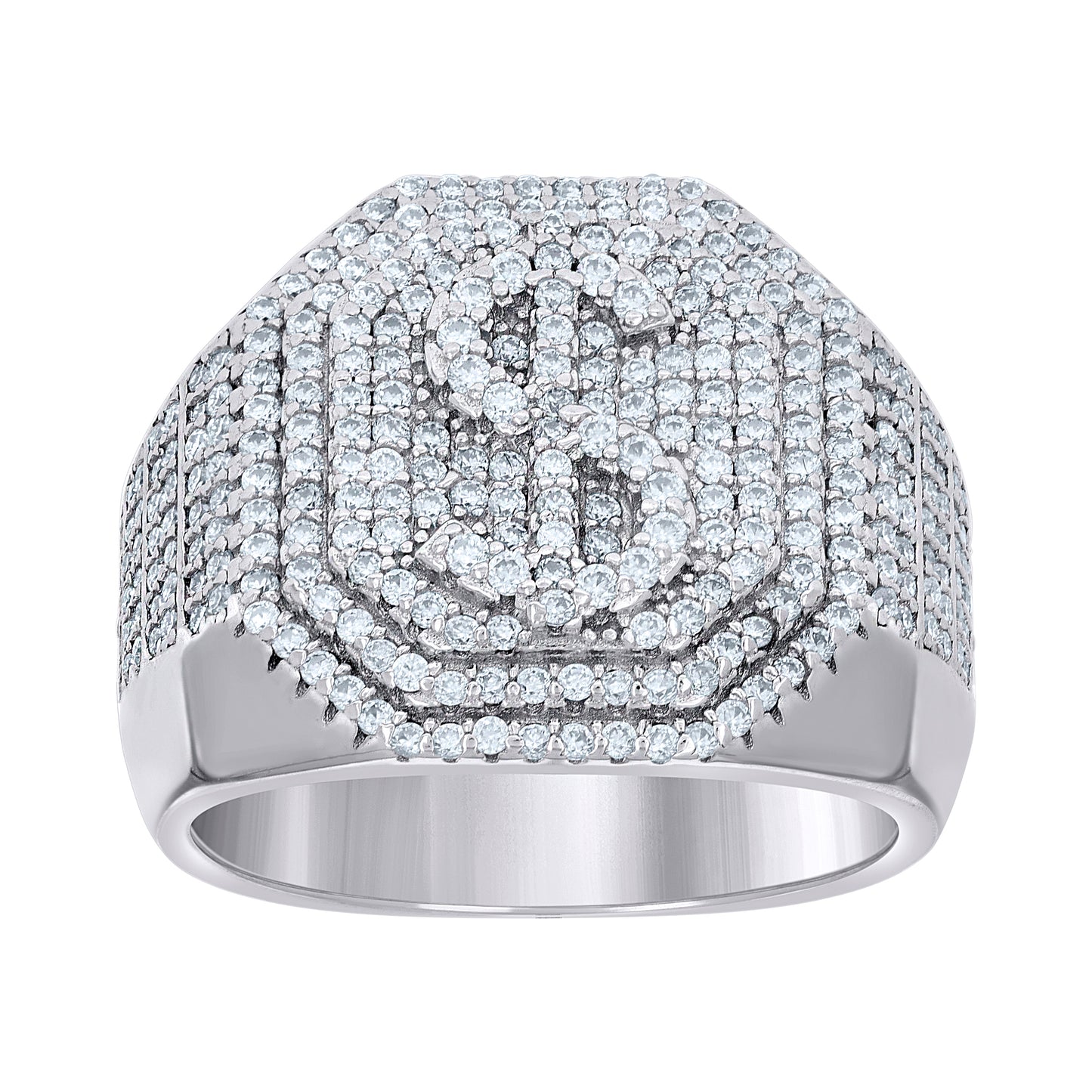 925 Sterling Silver 1.58Ctw Moissanite Ring S9