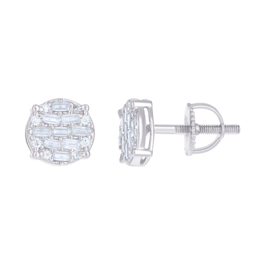 925 Silver Earring Moissanite Ctw R:0.08 ; B:0.5