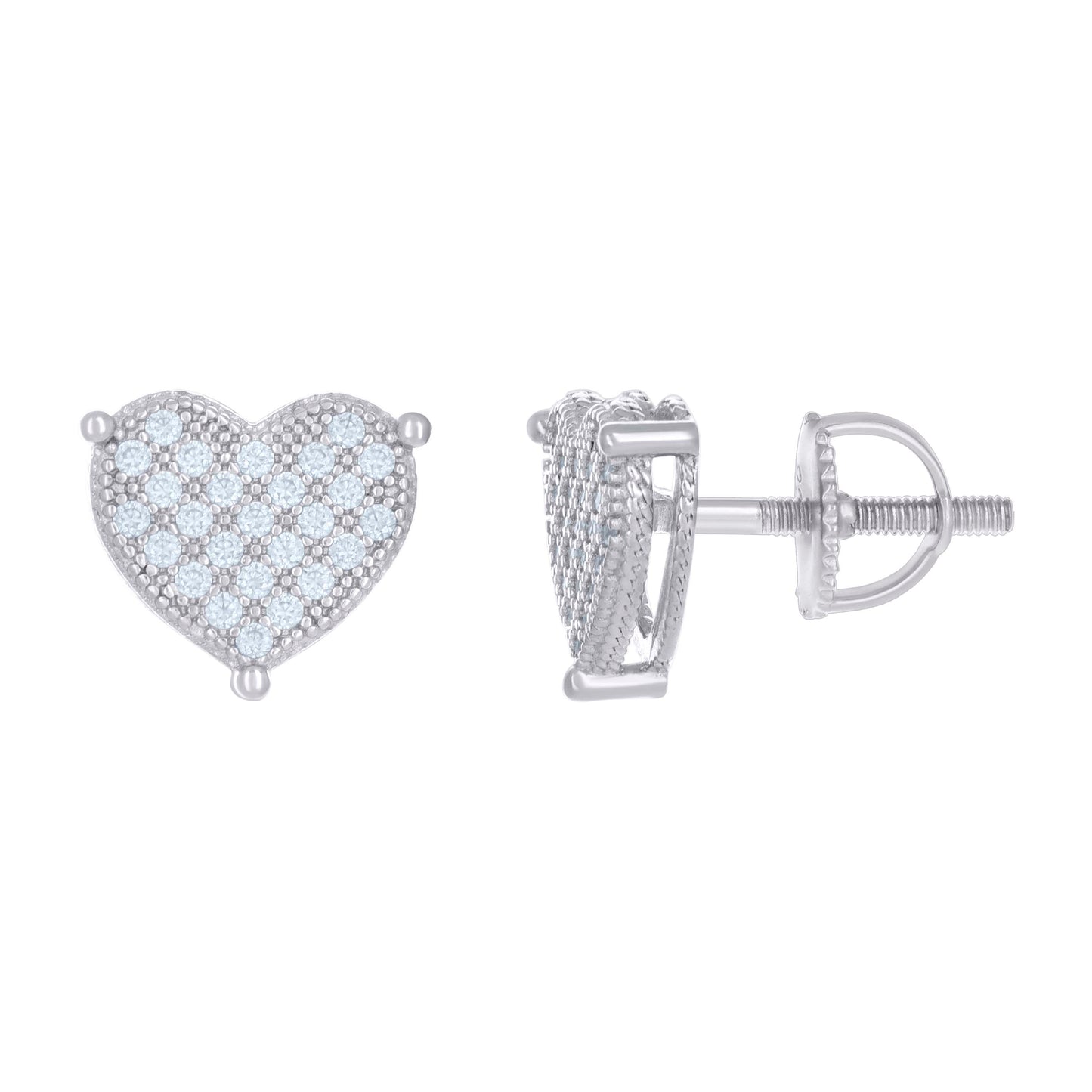925 Sterling Silver 0.21Ctw Moissanite Earrings
